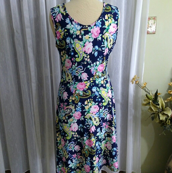 Ace VOG size M Paisley multicolor sleeveless dress - Picture 3 of 6